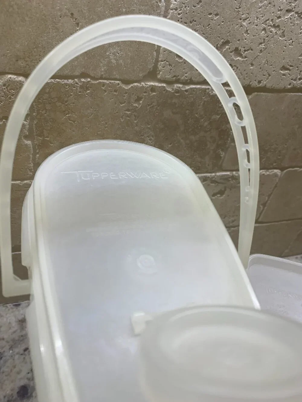 Tupperware 2 QT Slimline Pitcher + 4 cup Stor N Pour - set of 2